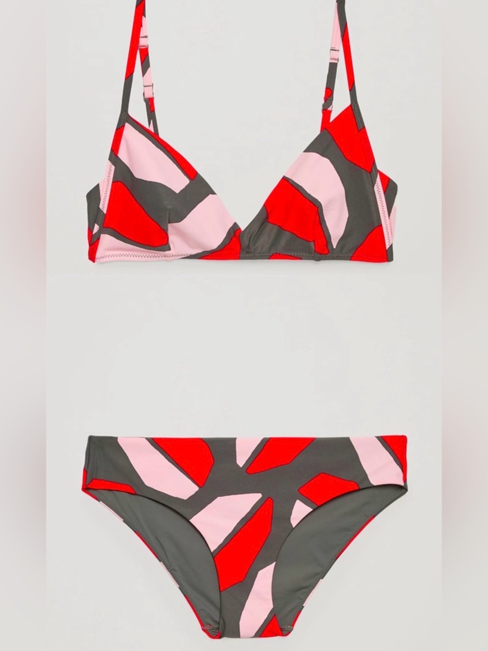 COS Red and Gray Bikini